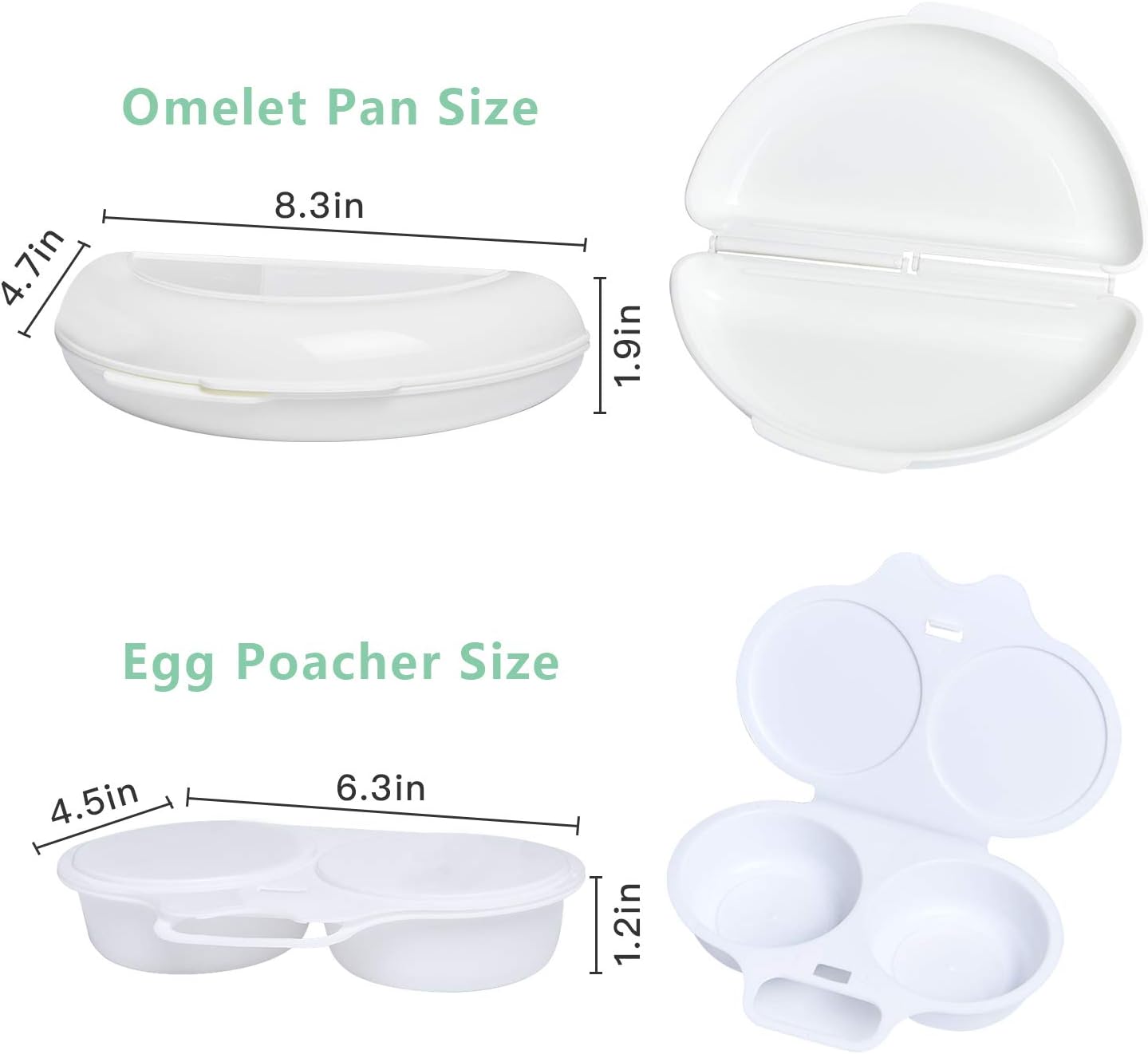 Easy Egg Breakfast Set Akamino Microwave Omelet Pan and Egg Poacher - BPA Free Egg Maker Easy to Use and Non-Stick Breakfast Egg Cookware
